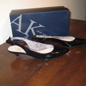 Anne Klein Pipa Patent Leather Kitten Heels
